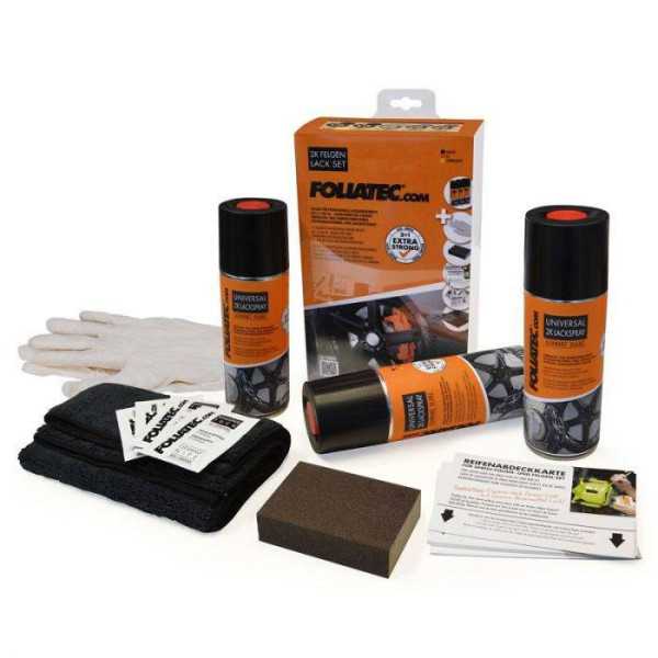 Foliatec Universal 2C Spray Paint Set argent métallisé brillant 3x4...