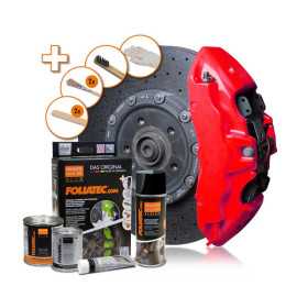 Kit Peinture Etrier De Frein Foliatec  Rouge NEON  4 Composants