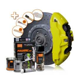 Kit Peinture Etrier De Frein Foliatec  Jaune NEON  4 Composants