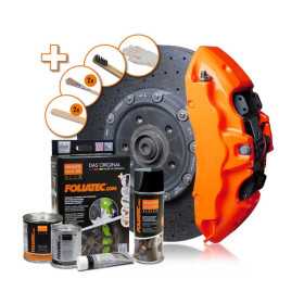 Kit Peinture Etrier De Frein Foliatec  Orange NEON  4 Composants
