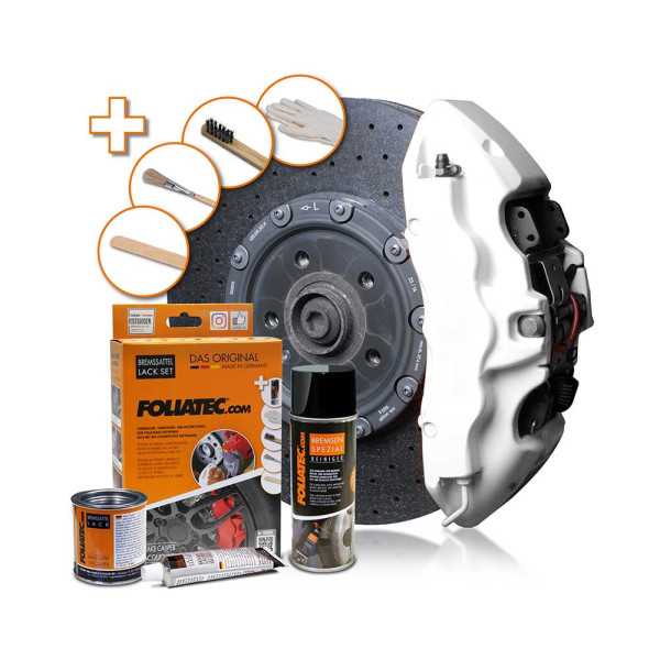 Ensemble de peinture pour étrier Foliatec  Blanc pur  3 composants