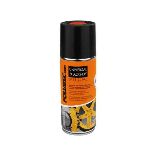 Peinture aérosol Foliatec Universal 2C  jaune brillant 1 x400ml