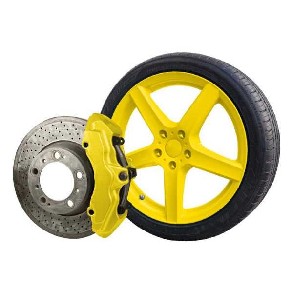 Peinture aérosol Foliatec Universal 2C jaune brillant 1 x400ml | Fo...