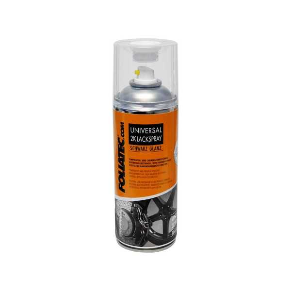 Peinture aérosol Foliatec Universal 2C  noir brillant 1x400ml