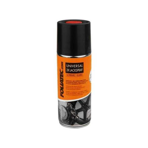 Peinture aérosol Foliatec Universal 2C noir brillant 1x400ml | Foli...
