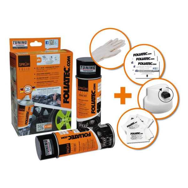 Foliatec Spray Film Set  noir brillant 2x400ml