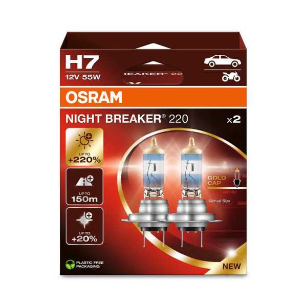 Osram Night Breaker 220 Ampoules Halogène  H7  12V55W  set à 2 pièces