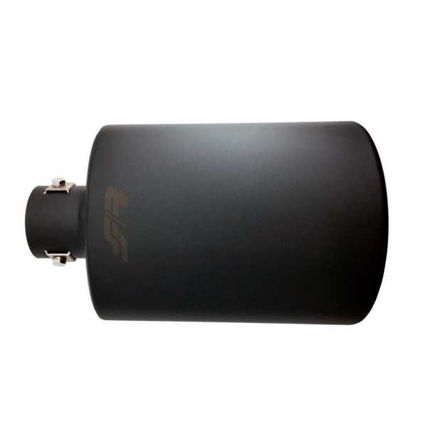 Simoni Racing enjoliveur d'échappement OvaleOblique Noir 150x100xL2...