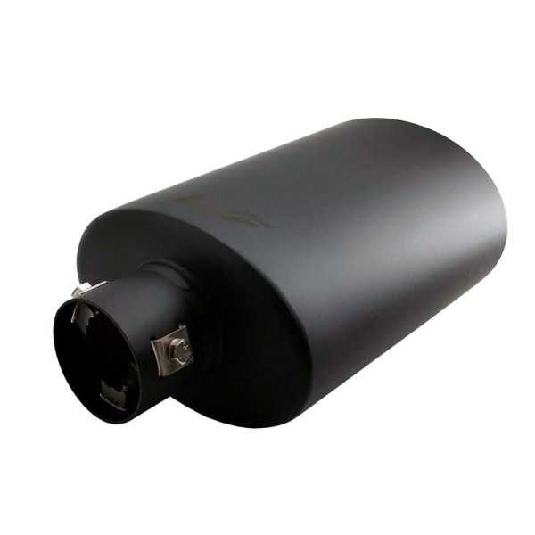 Simoni Racing enjoliveur d'échappement OvaleOblique Noir 150x100xL2...