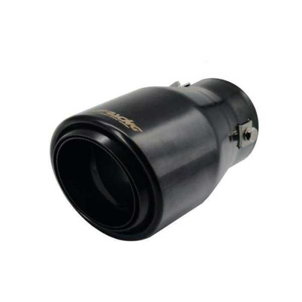 Simoni Racing enjoliveur d'échappement RondOblique Inox Noir  Ø90xL150mm