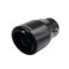 Simoni Racing enjoliveur d'échappement RondOblique Inox Noir  Ø90xL150mm