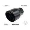 Simoni Racing enjoliveur d'échappement RondOblique Inox Noir Ø90xL1...