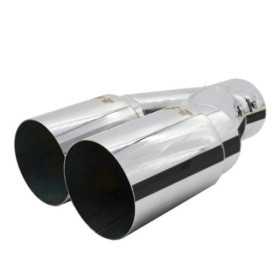 Simoni Racing enjoliveur d'échappement Rond Double Inox  Ø88xL265280mm