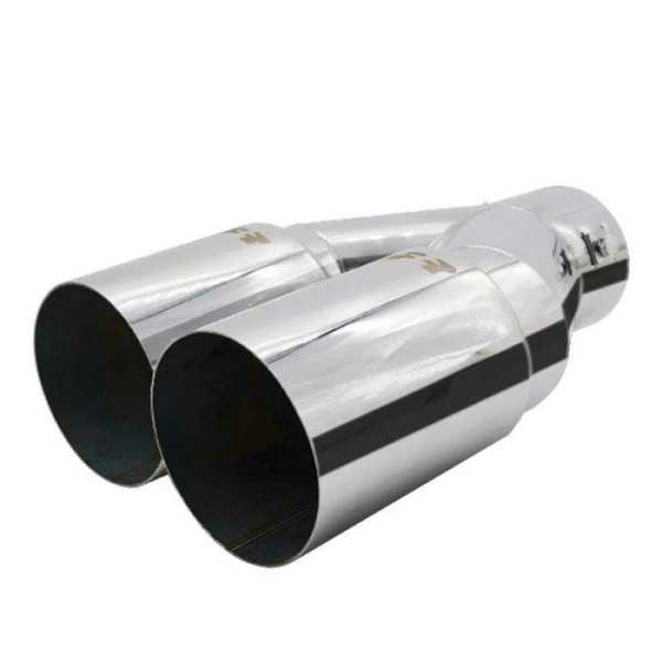Simoni Racing enjoliveur d'échappement Rond Double Inox  Ø88xL265280mm