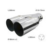 Simoni Racing enjoliveur d'échappement Rond Double Inox Ø88xL265280...