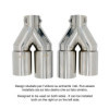 Simoni Racing enjoliveur d'échappement Rond Double Inox Ø88xL265280...