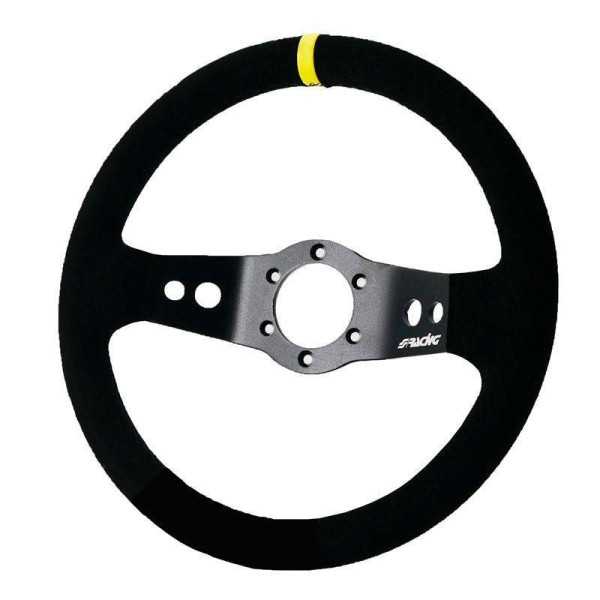 Simoni Racing Volant sport Rally 320mm  Noir Suède Deep Dish  47mm