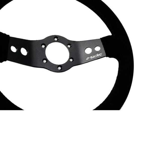 Simoni Racing Volant sport Rally 320mm Noir Suède Deep Dish 47mm | ...