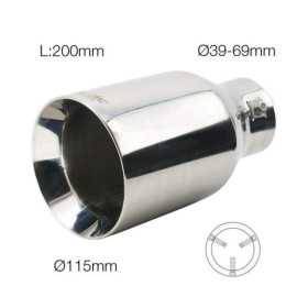 Simoni Racing enjoliveur d'échappement Rond Inox Ø115xL200mm Montag...