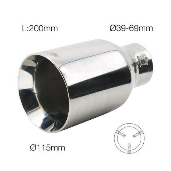 Simoni Racing enjoliveur d'échappement Rond Inox Ø115xL200mm Montag...