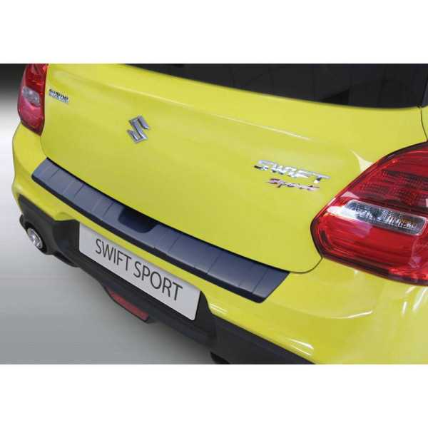 Protecteur de parechocs arrière ABS pour Suzuki Swift Sport 42018 Ribbed Noir
