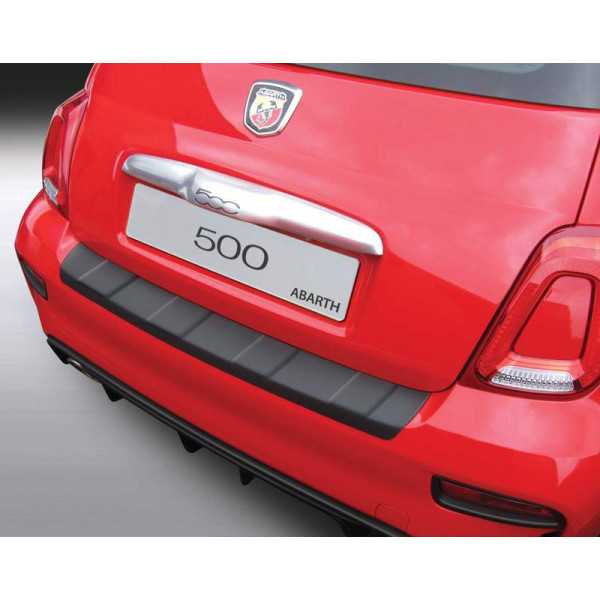 Protecteur de parechocs arrière en ABS pour Fiat 500500C Abarth 42016 Noir Ribbed