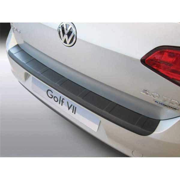 Protecteur de parechocs arrière ABS pour Volkswagen Golf VII 35 portes 20132019 Ribbed Noir