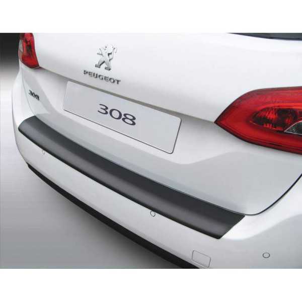 Protecteur de parechocs arrière ABS pour Peugeot 308 SW 52014 Noir