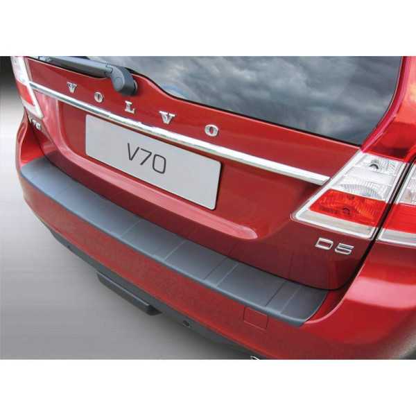 Protecteur de parechocs arrière ABS pour Volvo V70 20132016 sauf XC70 Ribbed Noir