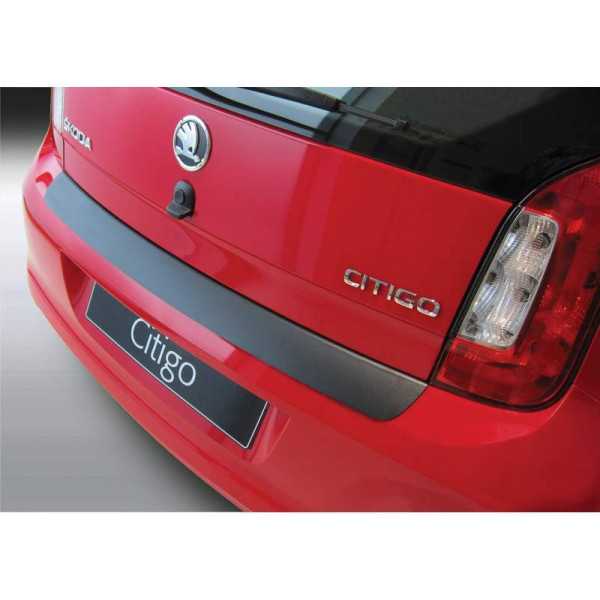 Protecteur de parechocs arrière ABS pour Skoda Citigo 35 portes 20122019 Noir