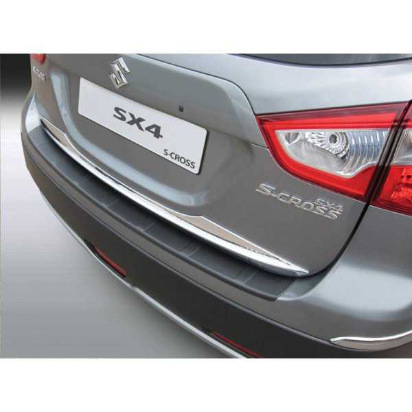 Protecteur de parechocs arrière ABS pour Suzuki SX4 SCross 102013 Ribbed Noir