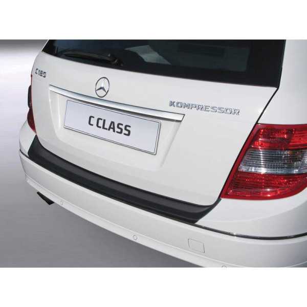 Bande de protection de parechocs arrière en ABS pour Mercedes Classe C W204 Combi 20072011 sauf AMG Noir