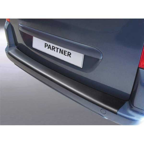 Protecteur de parechocs arrière ABS pour Peugeot Partner 2008 pour parechocs peints Noir