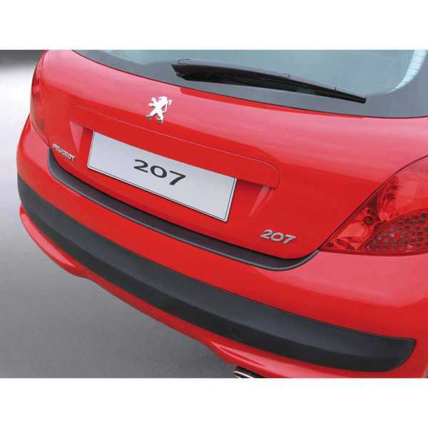Protecteur de parechocs arrière ABS pour Peugeot 207 HB 3 portes Noir