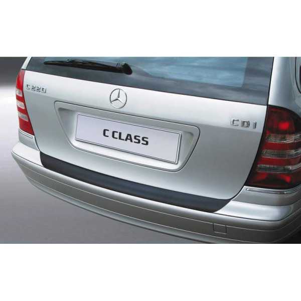 Bande de protection de parechocs arrière en ABS pour MercedesBenz Classe C W203 Kombi 20012007 Noir