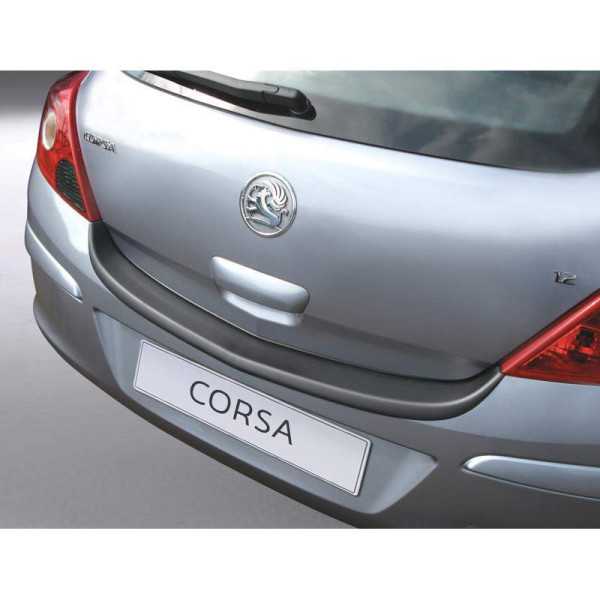 Protecteur de parechocs arrière ABS pour Opel Corsa D 3 portes hors VXRGSiOPC Noir