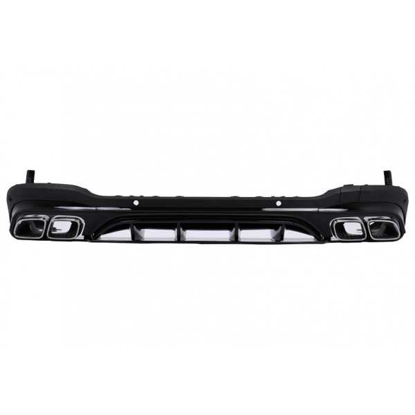 Diffuseur arrière avec des pointes de silencieux d'échappement en a...