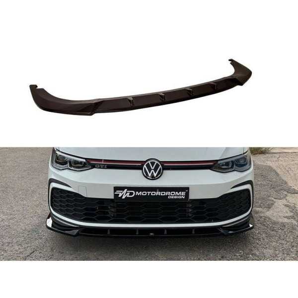 Spoiler avant sur mesure pour Volkswagen Golf VIII CD1 GTI RLine 2020 ABS Noir Luisant