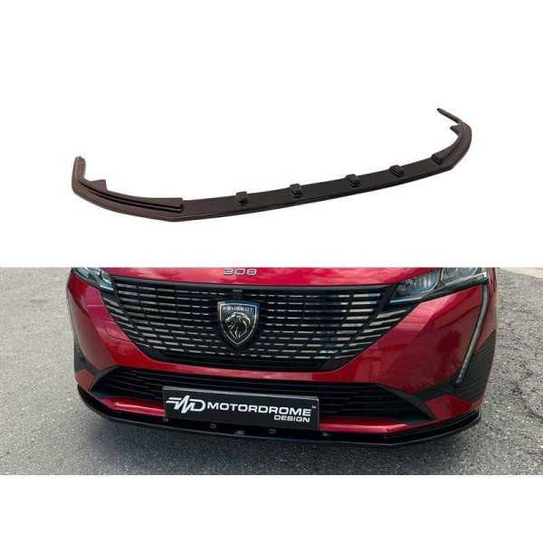 Spoiler avant sur mesure pour Peugeot 308 III HB SW 2021 ABS Noir L...