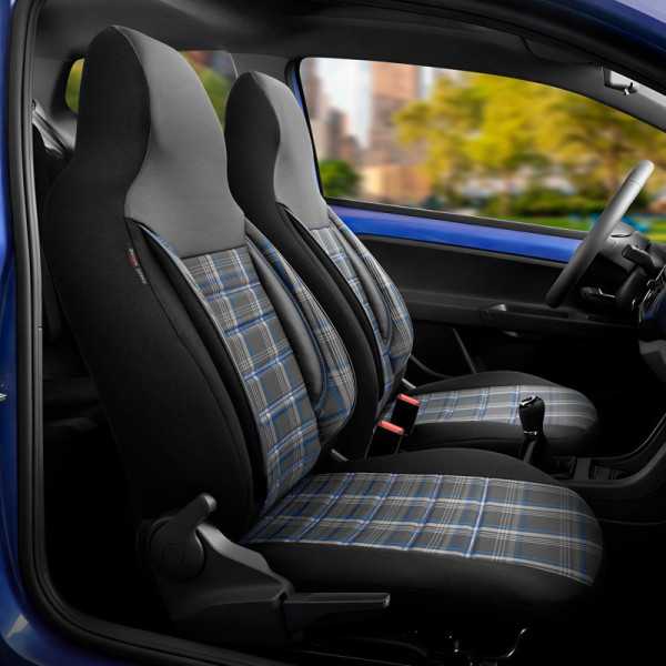 Housse de sièges 'CityBug' universel en textile 'Sports' NoirGrisBleu  9pièces  adapté aux SideAirbags