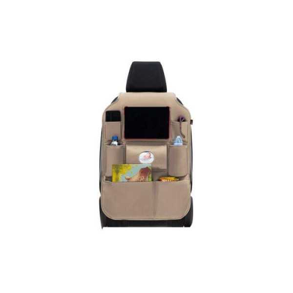 Organisateur de siège arrière universel  Cuir PVC beige