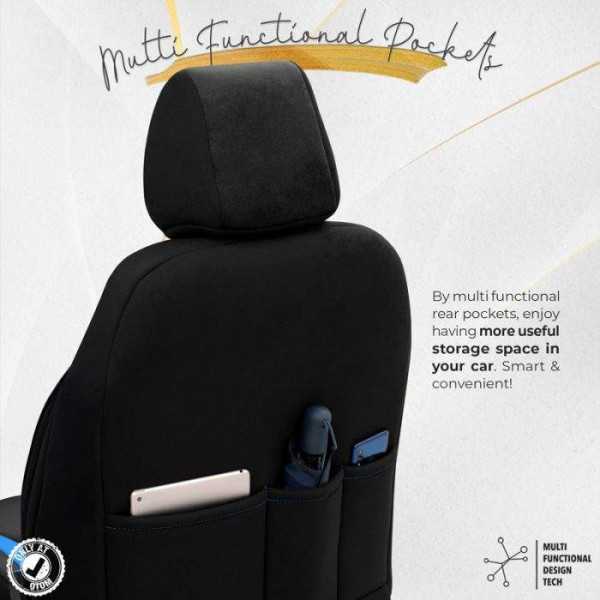 Housse de sièges universel en suedecuirtextile 'Iconic' NoirBleu 11...