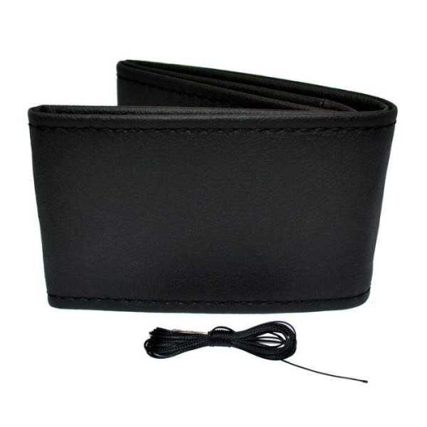 Housse de volant universel Classic  Cuir PVC noir + Couture noir laçage
