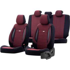 Ensemble de housses de siège universelles en tissu SelectedFit Sports noirrouge  11 pièces  convient aux airbags latéraux