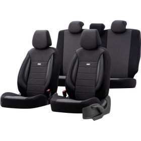 Ensemble de housses de siège universelles en tissu SelectedFit Sports Noir  11 pièces  convient aux airbags latéraux