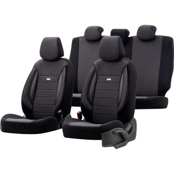 Ensemble de housses de siège universelles en tissu SelectedFit Sports Noir  11 pièces  convient aux airbags latéraux