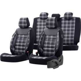 Ensemble de housses de siège universelles en tissu Sports noirgris  11 pièces  convient aux airbags latéraux