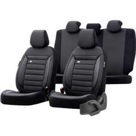Ensemble de housses de siège universelles en tissu Prestige à carreaux noiranthracite  11 pièces  convient aux airbags latéra