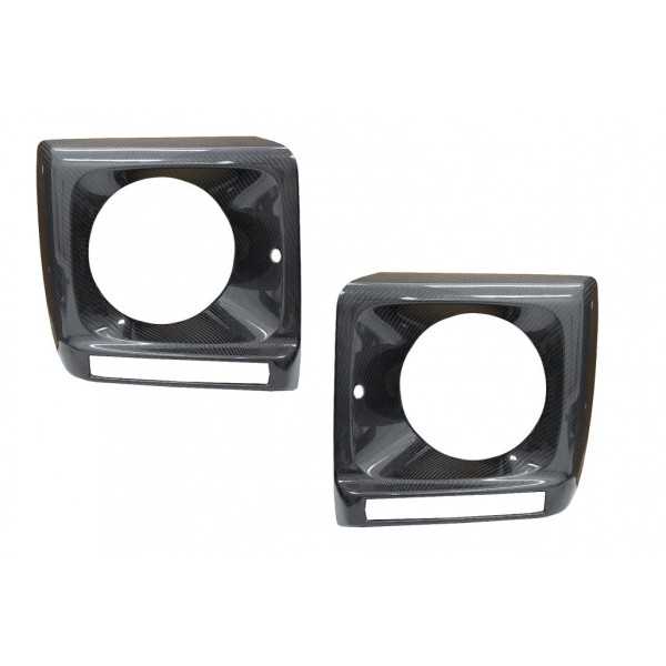 Couvertures Phares Fibre Carbone pour Mercedes Classe G W463 1989-2018 G65 Look