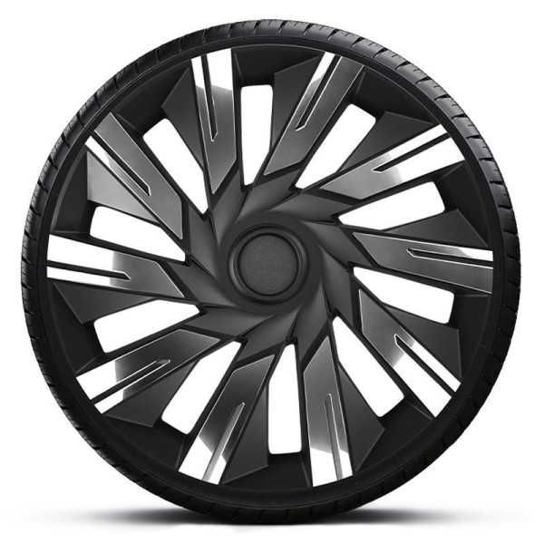 Jeu d'enjoliveurs JTec Tecna 15 pouce chromenoir | J-tec | Enjolive...